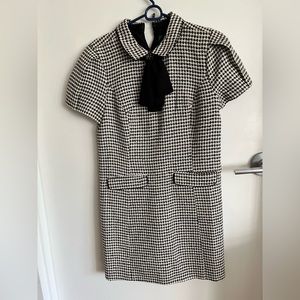 Houndstooth mini dress
